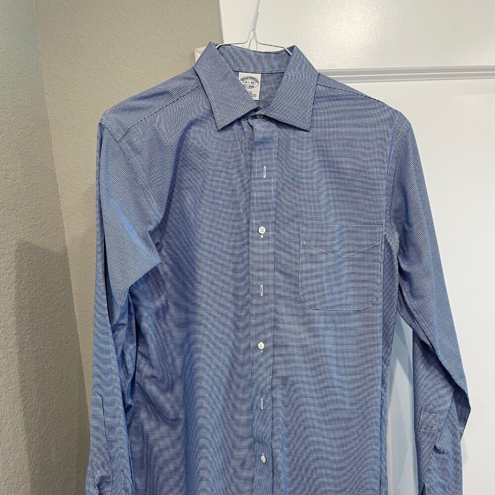 Blue Brooks Brother Dress Shirt (15.5 -34)